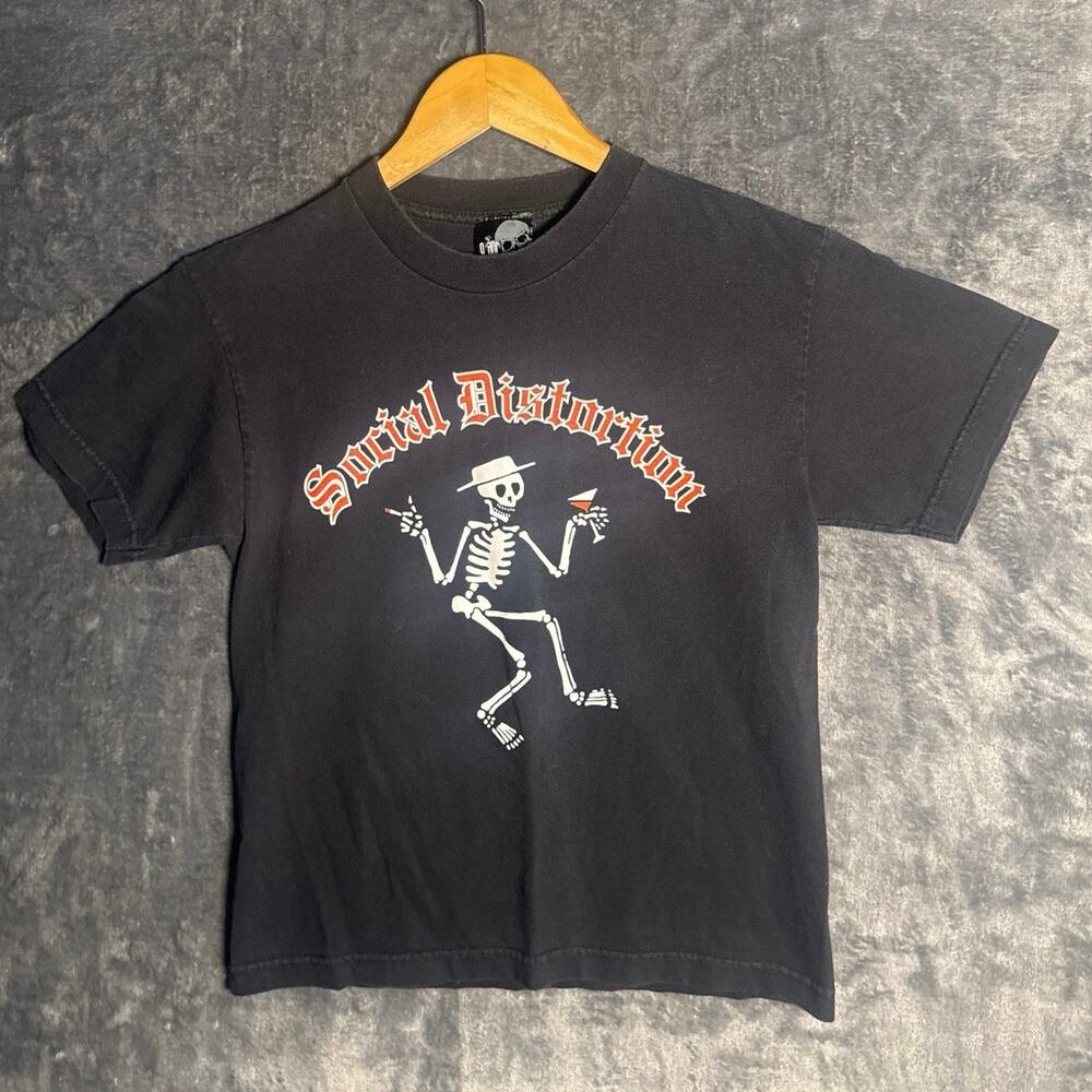 Band x GIANT x Social Distortion OG Skelly Graphic T Shirt Youth Medium Kidcore